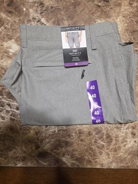 INFINITY Men’s Gray Hybrid Shorts - Light Gray Stretch
